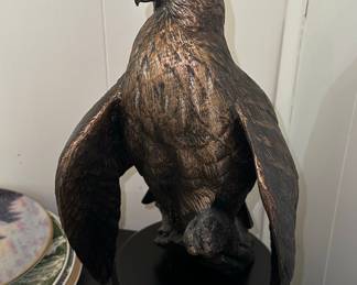 Ken White "First Light" Hawk Sculpture