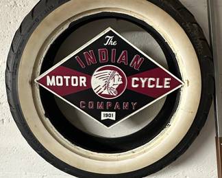 Indian Motorcycle Company Tire Sign