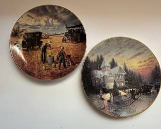 Limited Edition Collector Plates with Farm and Winter Scenes
