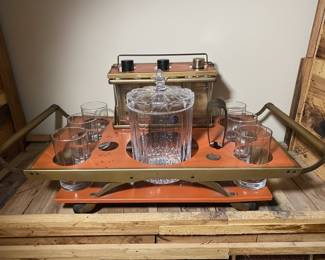 St. George Crystal Barware Set with Tray