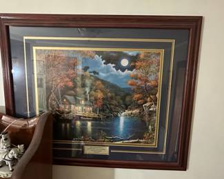 John Zaccheo 'Cabin By The Lake' Framed Art