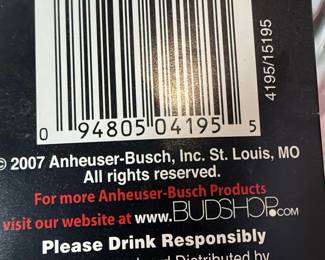 Budweiser Beer Glass