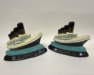 Titanic Cast Iron Bookends