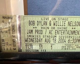 Bob Dylan & Willie Nelson Concert Poster