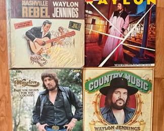 Country Music Vinyl Records Collection - Willie Nelson, Waylon Jennings, Kris Kristofferson, Joe Walsh