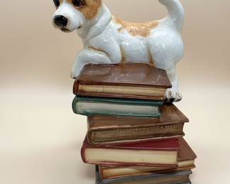 Big Sky Canine "Book" Cookie Jar by Phyllis Driscoll