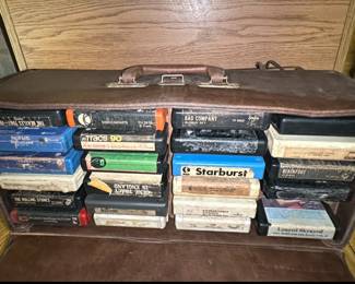 Portable 8-Track Player with Cassette and Radio