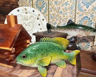 Ceramic Fish and Horse Figurines and Other Decor