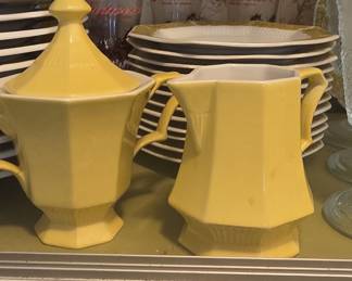 Independence Ironstone Sugar Bowl & Creamer Set