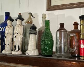 Assorted Vintage Perfume Bottles and Glass Jars