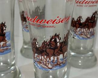 Budweiser Clydesdale Pilsner Glasses (Set of 4)