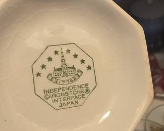 Independence Ironstone Sugar Bowl & Creamer Set