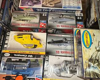 Assorted Plastic Model Car Kits