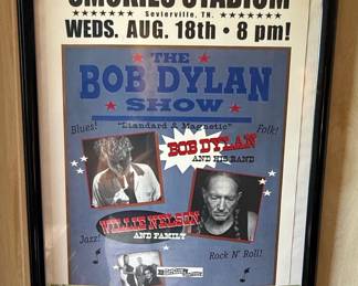 Bob Dylan & Willie Nelson Concert Poster