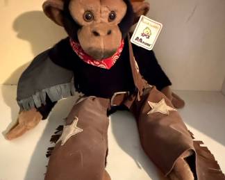 AA Plush "Soft N Cuddly" Cowboy Monkey