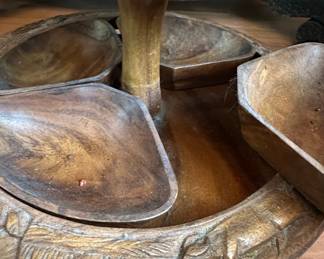 3-Tier Lazy Susan Server with Pineapple Finial