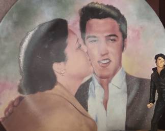 Elvis Presley and Priscilla Presley Kiss Plate