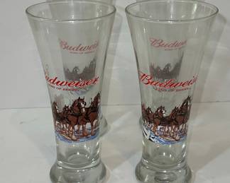 Budweiser Clydesdale Pilsner Glasses (Set of 4)