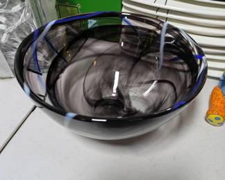 Kosta Boda contrast glass bowl