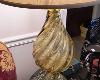 Pair of Murano Art Glass Lamps