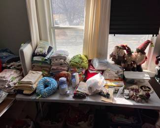 decorations, towels, bedding, blankets