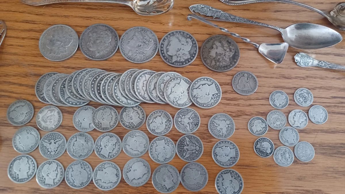 silver dollars, morganscoins, sterling, morgans, barber halves