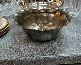 vintage silver-plated nesting bowls