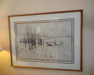 winter landscape picture frame
