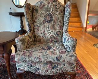 vintage wingback armchair