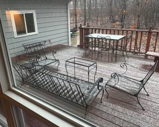 Vintage outdoor metal patio set