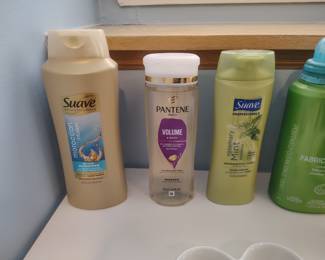 shampoo, conditioner, fabric softener, laundry detergent
