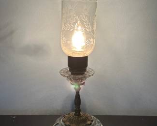 vintage hurricane table lamp