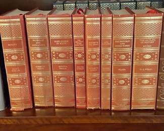 LEATHER & GILT SET OF BOKS