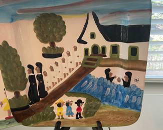 CLEMENTINE HUNTER PLATTER