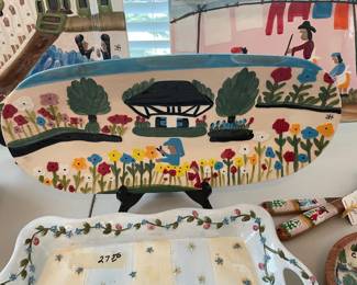 CLEMENTINE HUNTER PLATTER