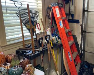 GARAGE TOOLS AND LADDER