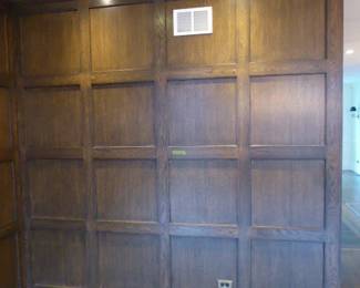 There’s over 31 L.F. x 105″ Oak Wainscots Panels. Price includes Base Board and Crown Molding. You remove.  $1,750.00 for all.