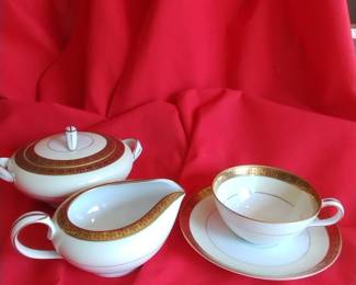 Noritake sugar, creamer, and cup