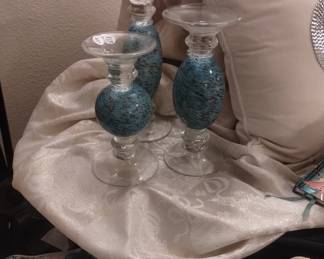 Hand blown candle sticks