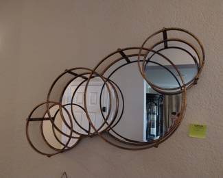 Oval mirror wall hanging