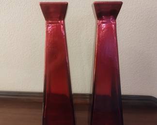 Red vases