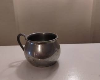 Silver colored mug