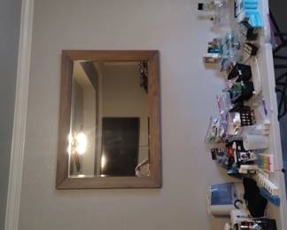 Wooden framed mirror