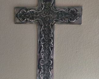 Pewter Cross hand made in Mexico