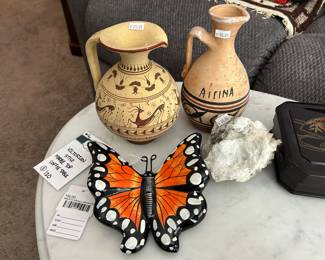 Made in Mexico Butterfly, Victorian Style Marble Top Coffee Table