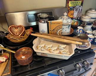 Casserole Dish, Cake Pans, Rolling Pins 