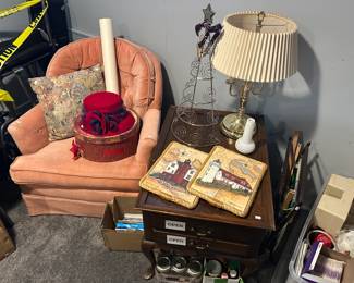 Vintage Chair, Side Table 