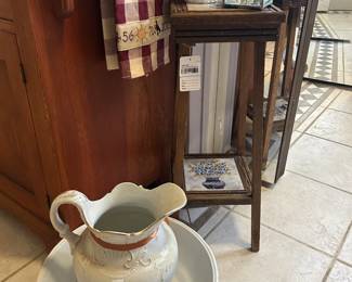 Tile Top Plant Stand 