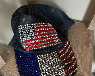 Bejeweled American Flag Hat