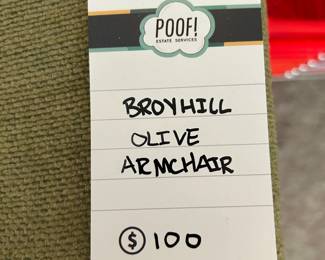 Broyhill Olive Armchair 